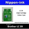 LC39 Cyan Compatible for Brother Ink Cartridge - LC39CY / LC-39 / LC 39 / MFC-J220 / MFC-J415W / DCP-J515W