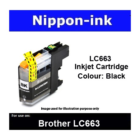 LC663 Black for Brother ink cartridge - LC663BK