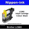 LC663 Black Compatible for Brother ink cartridge - LC663BK / LC-663 / LC 663