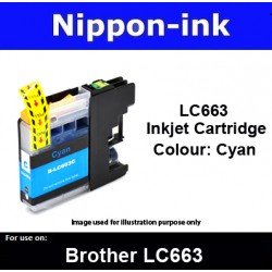 LC663 Cyan for Brother ink cartridge - LC663CY
