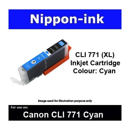 CLI770 XL Cyan ( CY ) for Canon ink cartridge - MG5770 MG7770 TS5070 TS8070 - CLI771CY CLI-771CY CLI 771