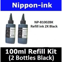 Universal Refill Kit 2 x 100ml Bottle ( Black ) fo Inkjet Ink Cartridge or Ink Tank System Printer Models